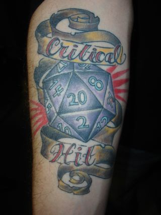 D&D D20 Dice Tattoo