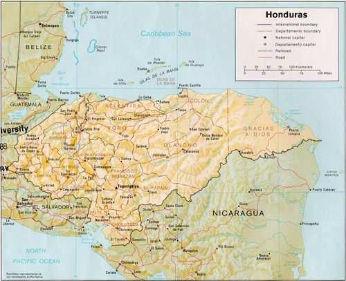 Mainland Honduras Map